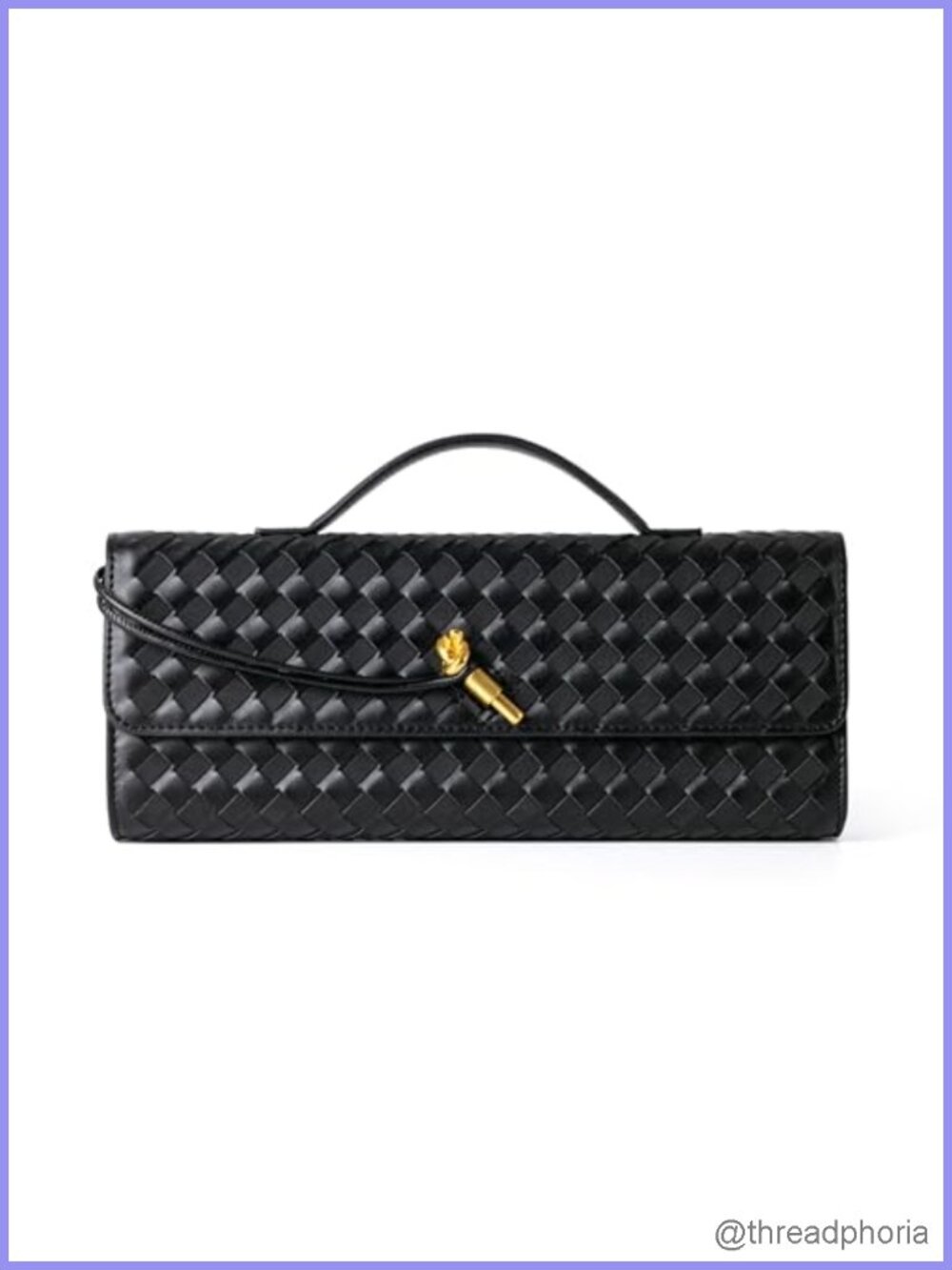 Woven Vegan Leather & Suede Evening Clutch Crossbody Bag with Adjustable Strap